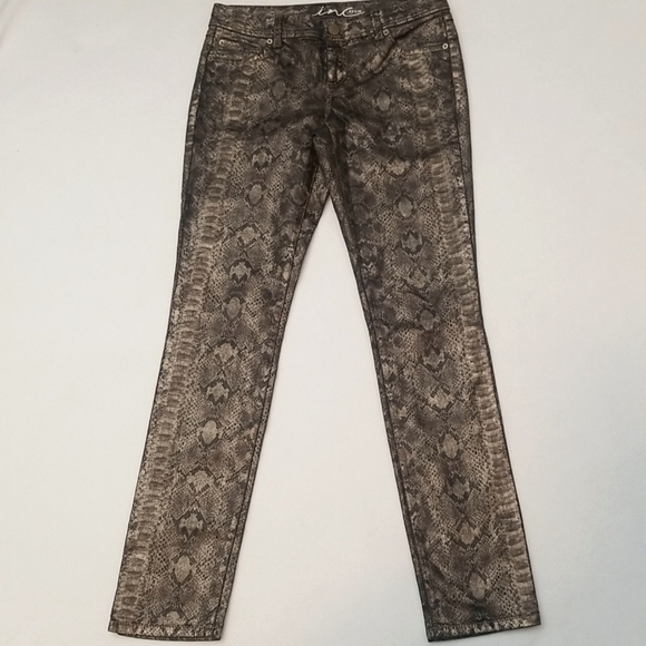 *LAST CHANCE ITEM!* INC Metallic Snakeskin Skinny Jeans - Picture 1 of 6